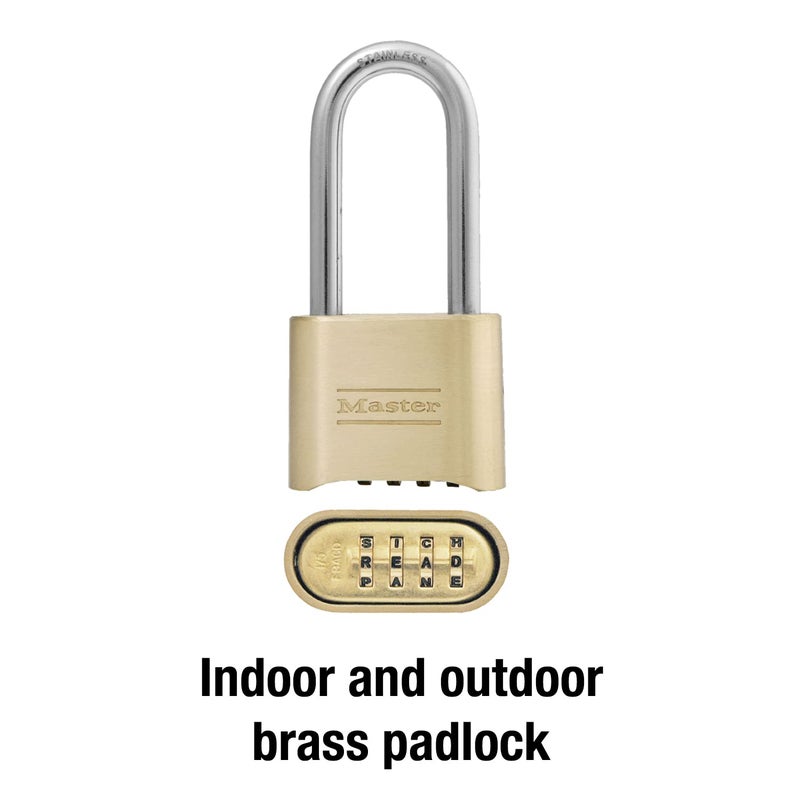 Master Lock Padlock, Set Your Own Combination Lock, 2 in. Wide, 175DLH - Image 2